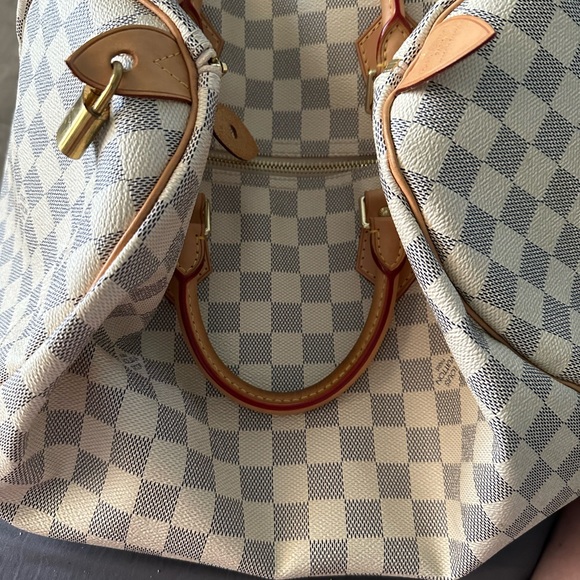 SOLD - mint 2011 Louis VUITTON 35 SPEEDY DAMIER AZUR - Picture 8 of 14